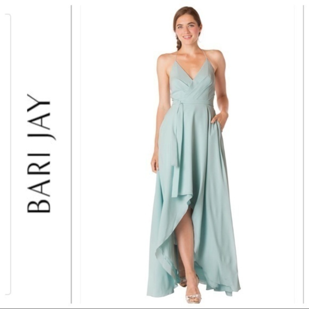 NWT Bari Jay V-Neck A-Line Gown